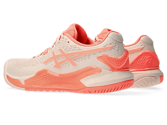 Asics Shoes Asics Women's Resolution 9 Tennis/Pickleball Shoes (Pearl Pink/Sun Coral)