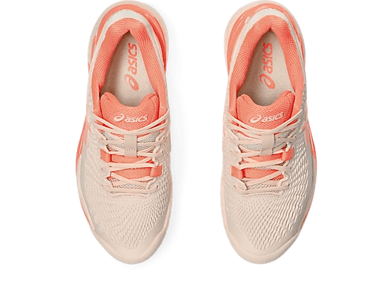 Asics Shoes Asics Women's Resolution 9 Tennis/Pickleball Shoes (Pearl Pink/Sun Coral)