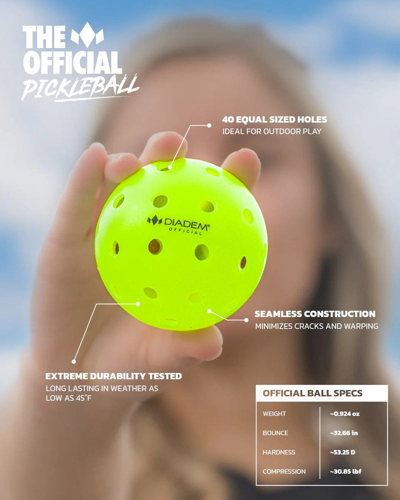 Diadem Balls 1 Ball Diadem Official Outdoor Pickleball Balls