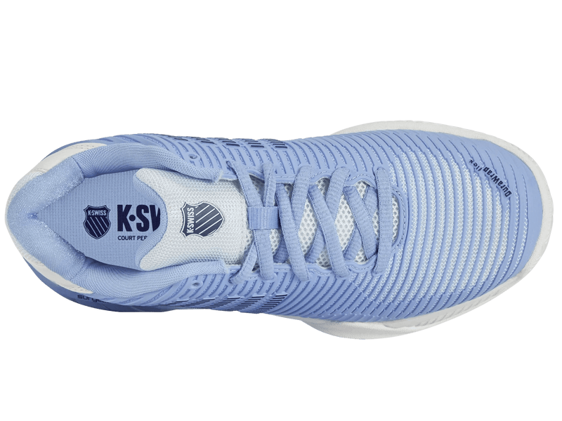 K-Swiss Shoes K-Swiss Women's Hypercourt Express 2 Wide Pickleball Shoes (BRIGHT WHITE/OPEN AIR/ESTATE BLUE)