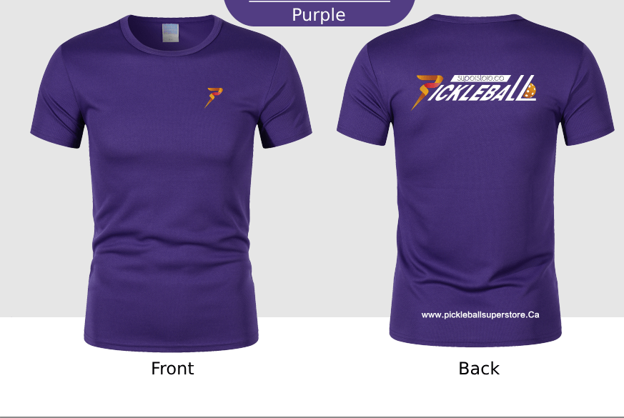 Pickleball Superstore Clothing Purple-Logo Back / S Men's Dry Fit Short Sleeve