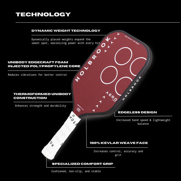 Holbrook Pro Aero Kevlar T 16mm Pickleball Paddle