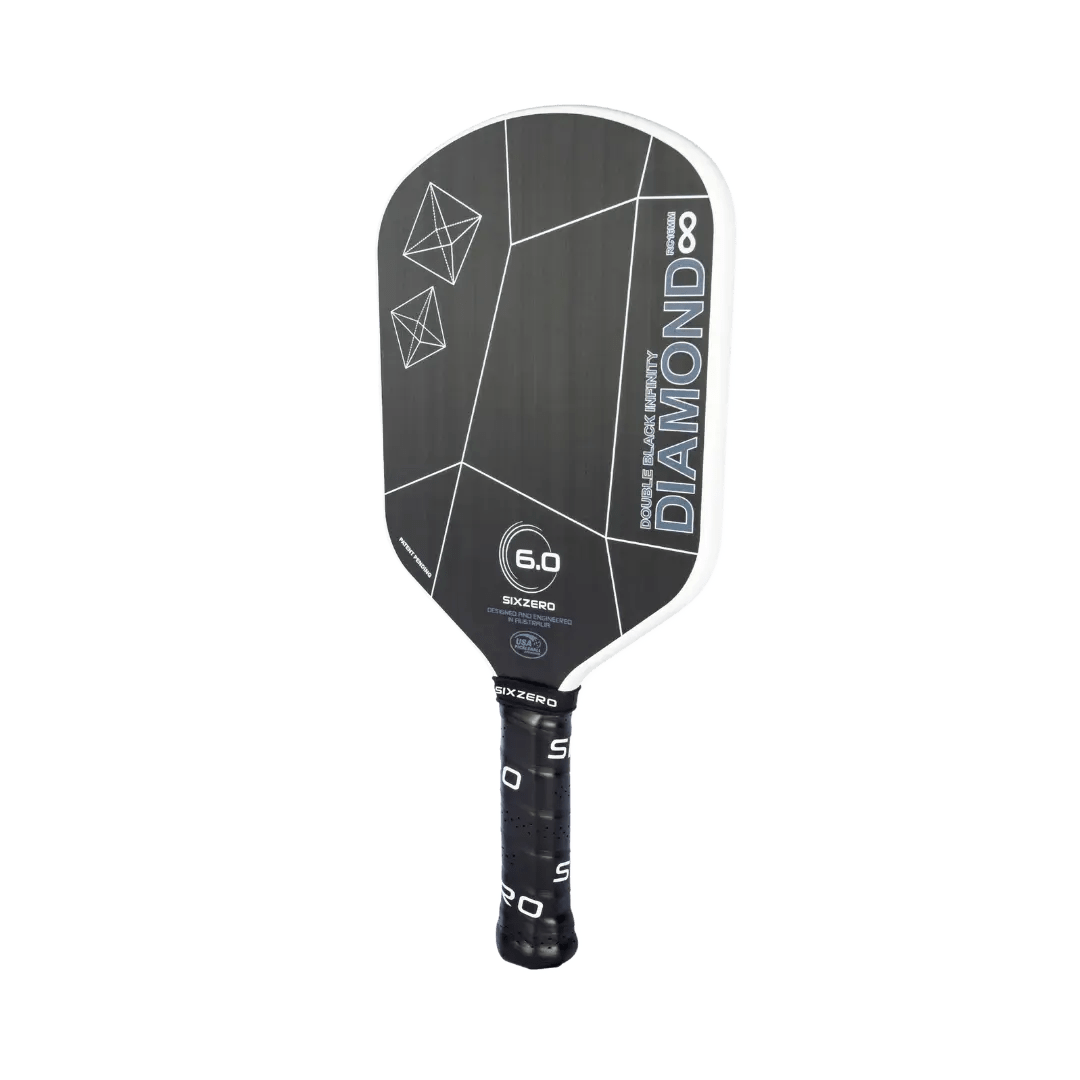 Six Zero Pickleball Paddles Six Zero Infinity Edgeless Double Black Diamond Control