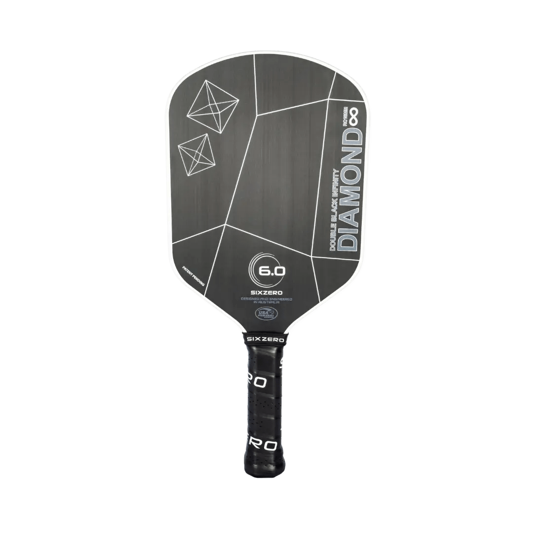 Six Zero Pickleball Paddles Six Zero Infinity Edgeless Double Black Diamond Control