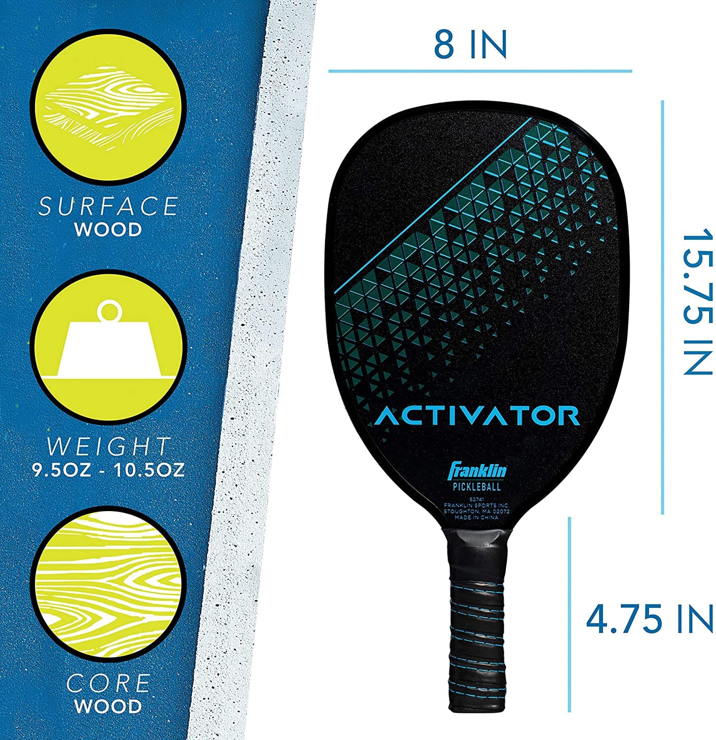 Franklin Pickleball Paddles Franklin Activator Player Wood Pickleball Paddle