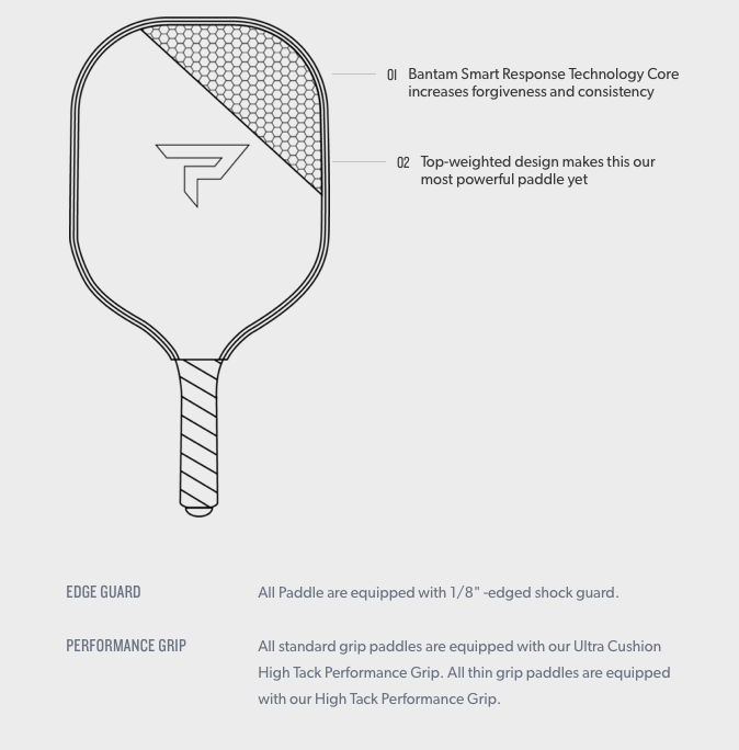 Paddletek Pickleball Paddles Paddletek Bantam EX-L Pro Pickleball Paddle